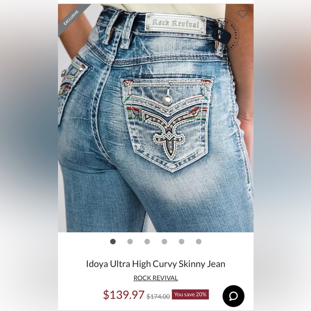 Rock Revival Idoya Ultra High Curvy Skinny Jean 33